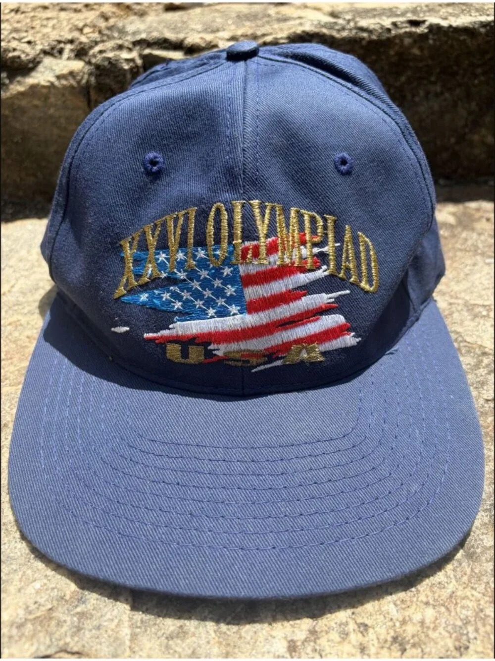 VTG Atlanta 1996 USA Olympics Baseball Cap America Hat Snapback 90s Embroidered